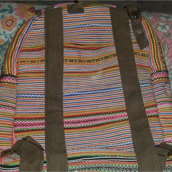 Boho💜Fold Over Backpack  - Picture 7 of 7